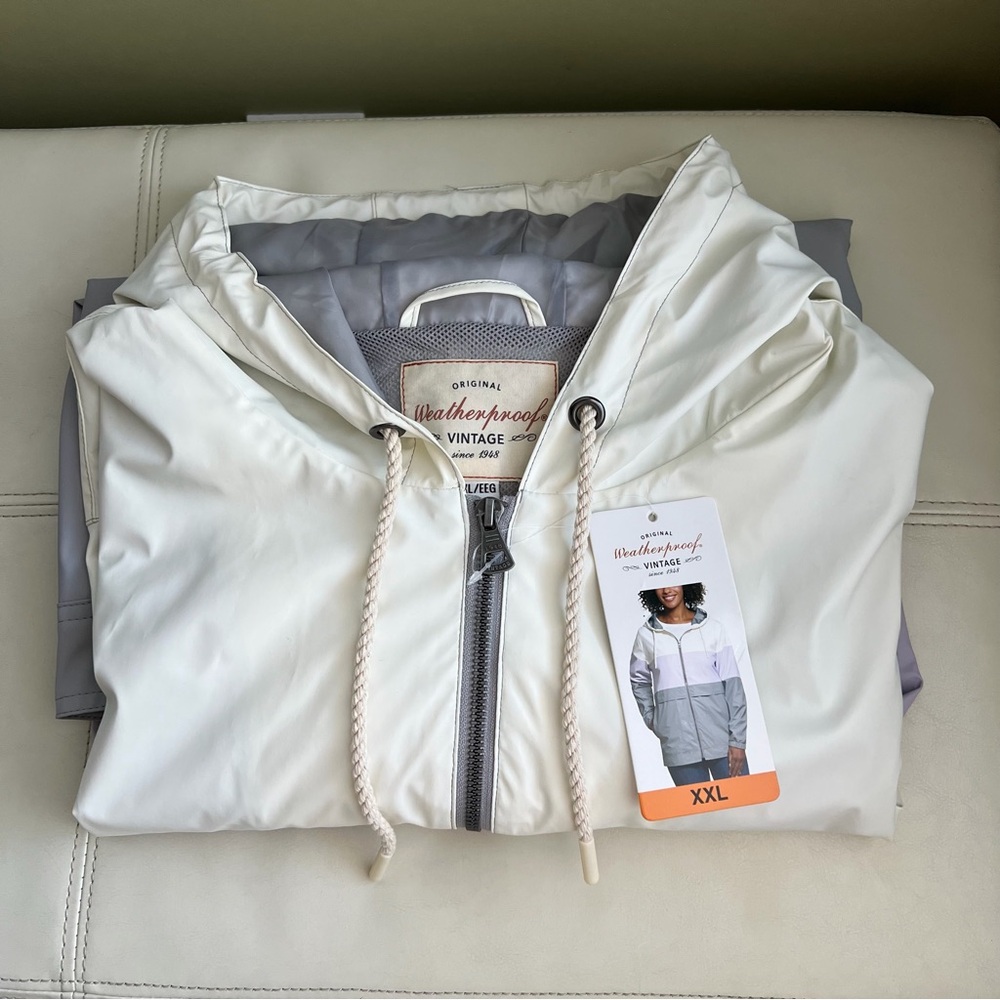 NWT Original Weatherproof Vintage Ladies Hooded Rain Slicker Jacket, XXL - Picture 5 of 8